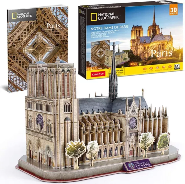 Puzzle 3D NOTRE DAME DE PARIS NATIONAL GEOGRAPHIC 128 pezzi CubicFun