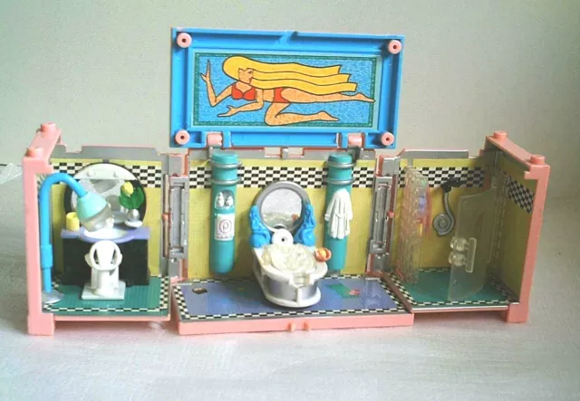 POLLY POCKET La grande maison Deluxe mansion la salle de bain EUR 11 50 PicClick FR