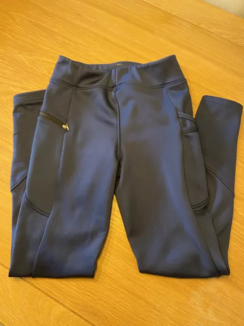 Countrydale Navy Pull on Breeches Riding Tights Thermo size small