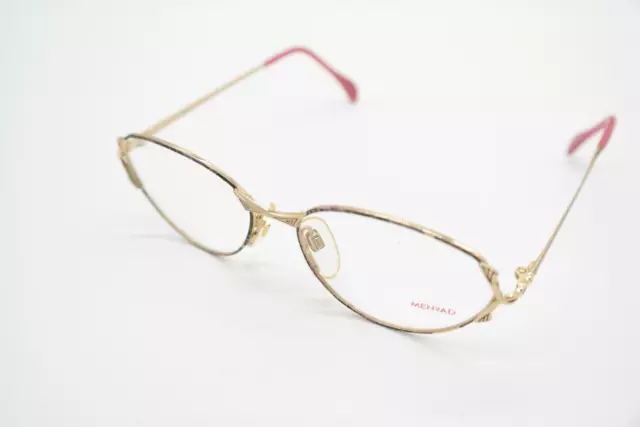 Vintage Menrad 360 Gold Mehrfarbig Oval Brille Brillengestell eyeglasses NOS 3