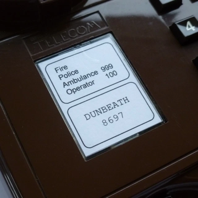 PERSONALISED REPRODUCTION TELEPHONE Number Label BT Statesman (Insert