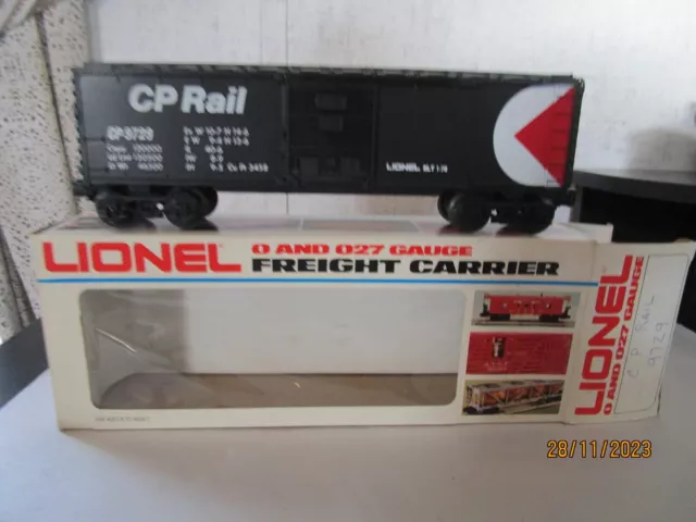 Lionel, O Gauge, 9729, CP Rail Box Car, Mint in OB.
