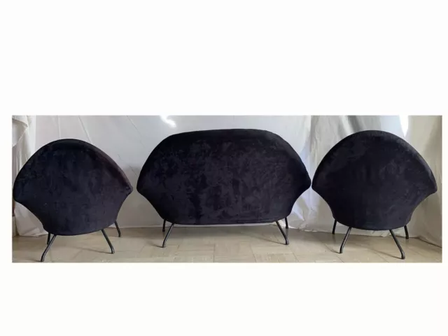 Canapé et 2 fauteuils Joseph André MOTTE modèle 770 1950-1959 2