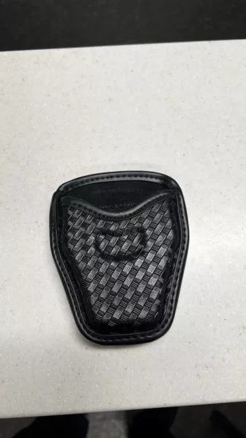 Ryno Gear Basket Weave Synthetic Leather Open Single Handcuff Holder