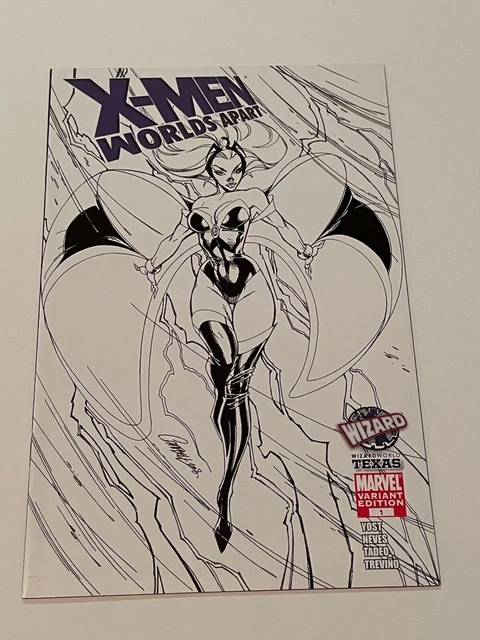 X-MEN WORLDS APART #1 J Scott Campbell B&W Variant  VF/NM MARVEL COMICS