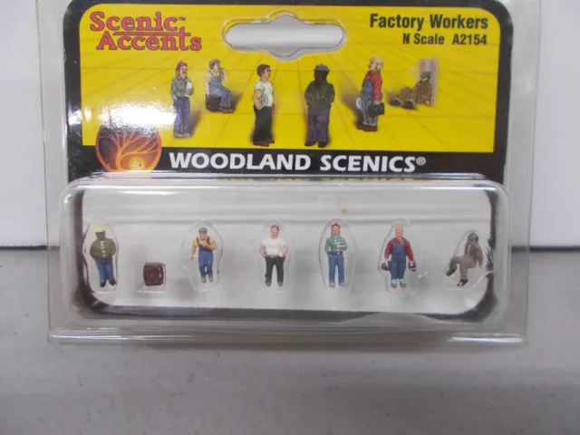 Woodland Scenics # A2154 ~ Factory Workers~ N Scale People