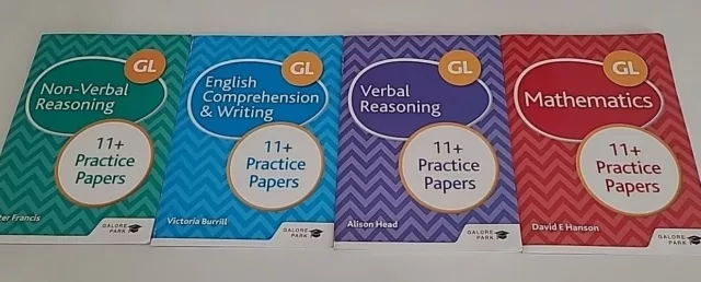 4x 11+ Eleven Plus GL Practice Papers Exam Test Books Pencil Marked English Math