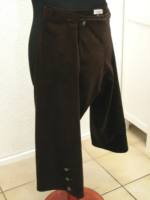 Pantaloni da pirata con salop pantaloni al ginocchio corda pantaloni LARP barocco steampunk marrone bottoni