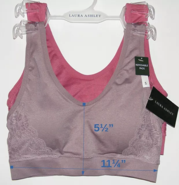 LAURA ASHLEY 3 Pack Pastel Coloured Cotton Spandex Bras For Everyday Use 28  ~ XS £17.50 - PicClick UK