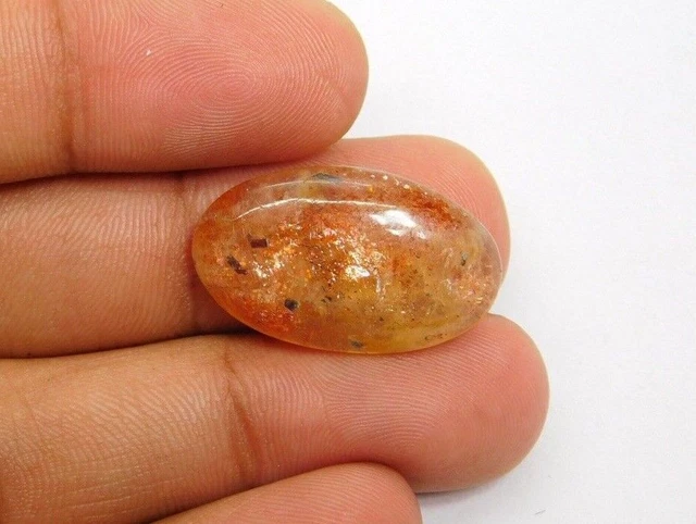 100 % naturel Sparkle Lattice Sunstone Cabochon Pierre précieuse en vrac 18...