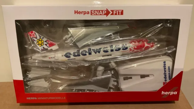 herpa snap-fit 1:200 edelweiss Air Airbus a320-200 Original Verschlossen NEU
