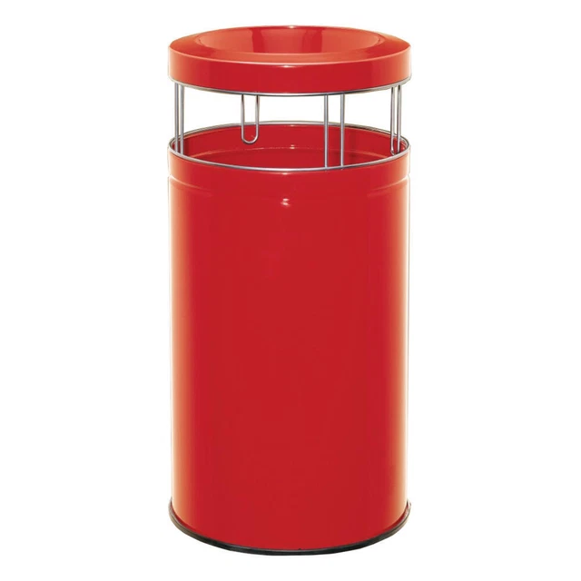 Cendrier Sur Pied Wesco / Gini - Grande Poubelle à Cendres - Rouge - 120 L