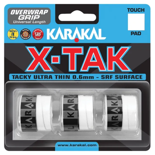 Karakal X-Tak Tennis Racquet Racket Overgrip 3 Pack