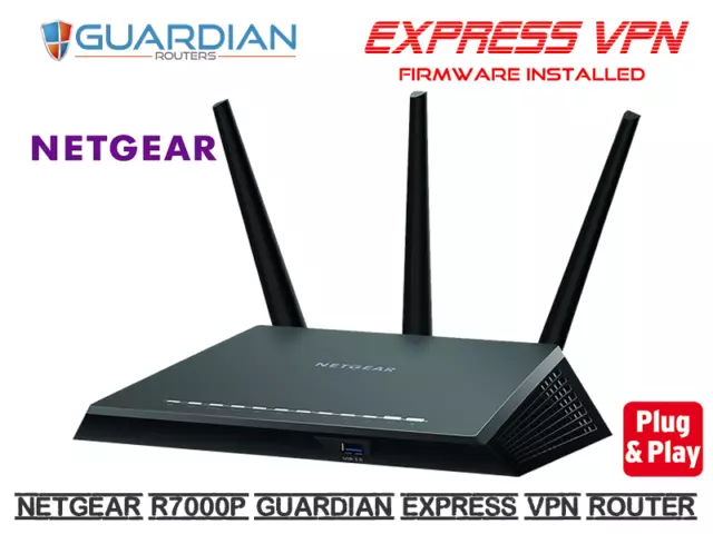 Netgear Nighthawk R7000P ""Next Gen"" router VPN Express FAST LIGHTWAY INSTALLATO