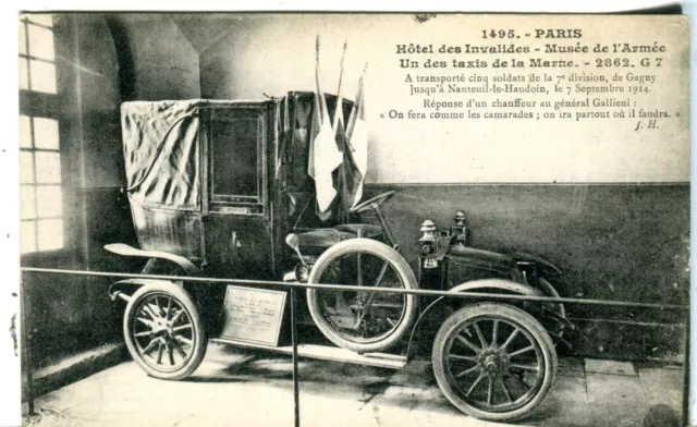 France Paris - Taxi de la Marne WWI Musee de l'Armee published postcard