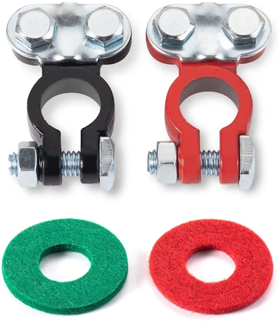 NEGATIVE & POSITIVE Auto Battery Cable Terminal Top Post Connector For