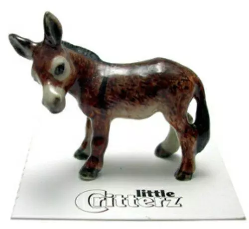 Little Critterz Miniature Porcelain Animal Figure Burro (Donkey) "Jack" LC964