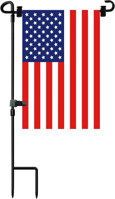 USA Garden Flag,American Garden Flag with Garden Flag Stand Double-Sided 12.5 X