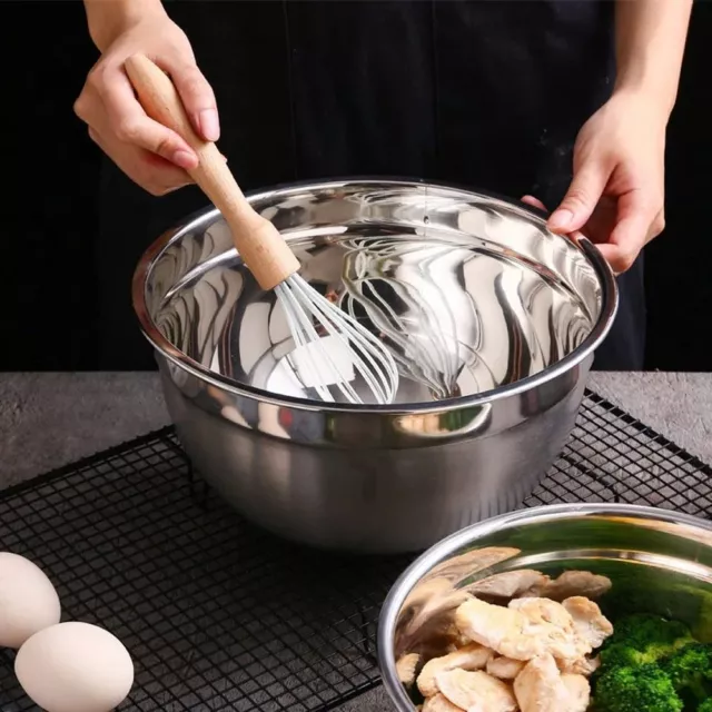 Non-Slip Mixing Bowls Stainless Steel Dough Basin Home Whisking Bowls  Kitchen