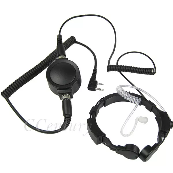 Tactical Throat Vibration Throat Microphone Mic Headset for Baofeng UV 5R B5 B6