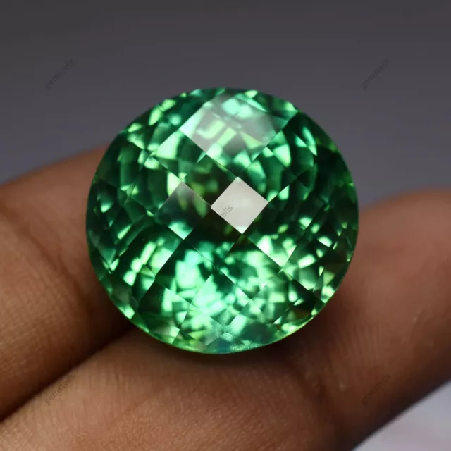 CERTIFIED Loose Gemstone 9.55 Ct Natural Bluish Green Montana Sapphire Round Cut 2