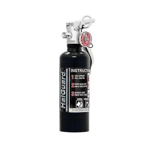 H3R Performance HG100B HalGuard 1.4 Lb. Fire Extinguisher, Black