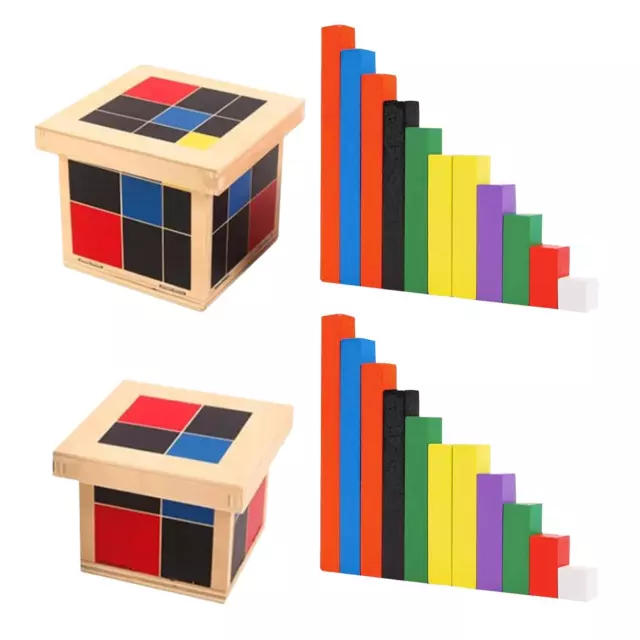 Wooden Cube Toy Early Educational Kid Math Learn Toys Preschool Early Learning