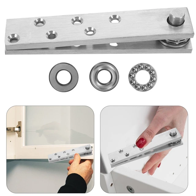Kit De Charnières Pivotantes Pour Porte Secrète / Bibliothèque Cachée - Capacité 500 Lbs, Acier Inox
