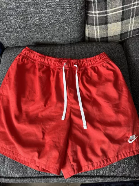 Mens Large Red Shorts Nike Sportswear Woven Lined Flow Shorts