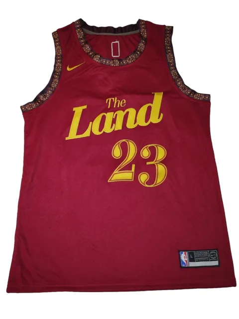 Lebron James 23 The Land Cleveland Cavaliers Basketball NBA Jersey Size L