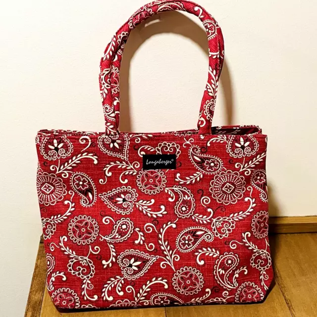 LONGABERGER FRUIT BASKET Small Tote Bag Purse Homestead Medley