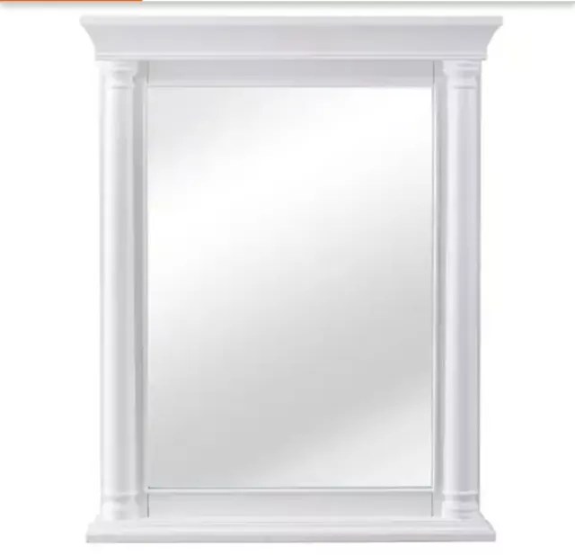 Home Decorators Collection Strousse 24" W x 32" H Framed Wall Mirror in White