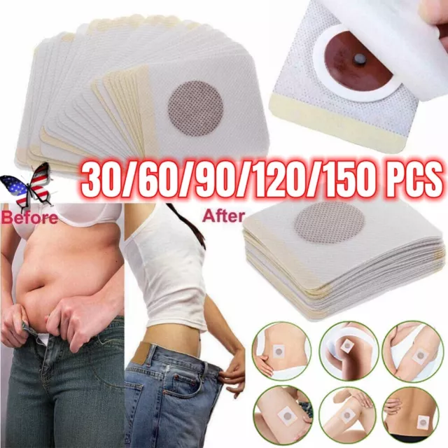 60-150PCS Slim Patch Weight Loss Slimming Diets Pads Detox Burn Fat Adhesive