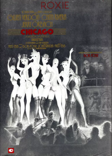 Kander & Ebb "CHICAGO" Gwen Verdon / Chita Rivera / Jerry Orbach '75 Sheet Music