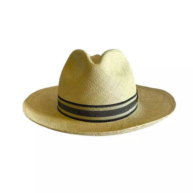 Genuine Panama Hat, Handwoven in Ecuador / Classic Fedora Straw Hat + Gift box 3