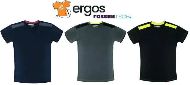 ROSSINI T-Shirt ULTRAFLEX da Lavoro Uomo a Mezza Manica Traspirante Cotone HH112