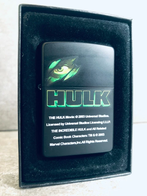 JAPANESE ZIPPO THE Incredible Hulk Licensed Lighter - Matte JAPANESE ZIPPO THE Incredible Hulk Licensed Lighter - Matte