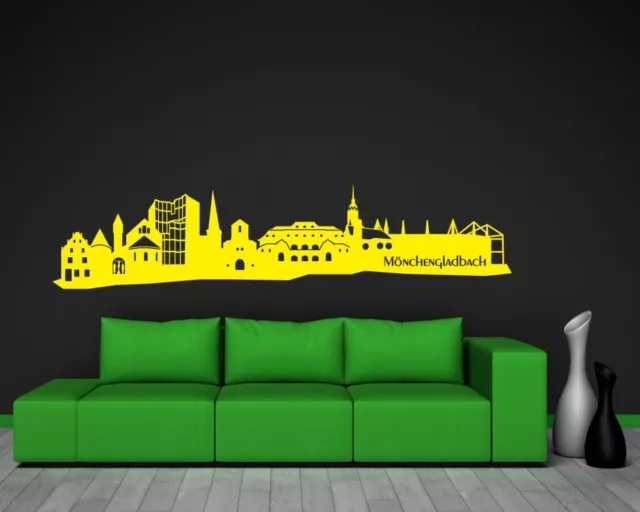 Samunshi Wandtattoo Mönchengladbach Skyline ab 50cm Wandaufkleber Wandsticker