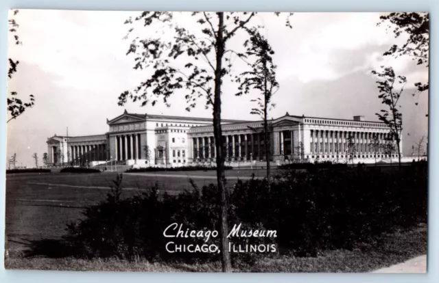 Chicago Illinois lL Postcard RPPC Photo Chicago Museum Building View c1930's