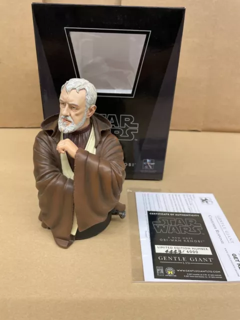 Star Wars Gentle Giant Obi-Wan Kenobi A New Hope Mini Bust 4443 of 3000 Preowned