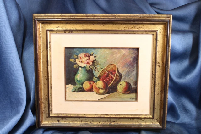 Óleo sobre tabla. Bodegón. Damián Díaz Camilo. Oil on board. Still life.