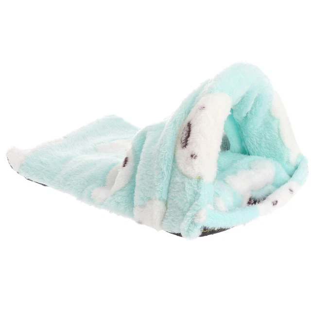 GOEDCH Porcellino D'India Casa: Criceto D'India Letto In Legno Con Rampa, Giocattolo Porcellini D'India Con Cojines Con Estampado De Elefante Azul, Piattaforma Per Arrampicata Porcellini D'India