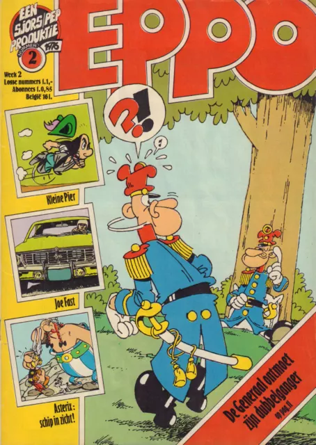 STRIPWEEKBLAD EPPO 1976 nr. 02 -  DE GENERAAL (COVER) / TRIGIË / ASTERIX /FRANKA