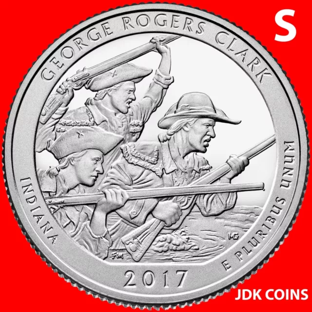 2017-S George Rogers Clark National Park One Quarter Uncirculated From Roll