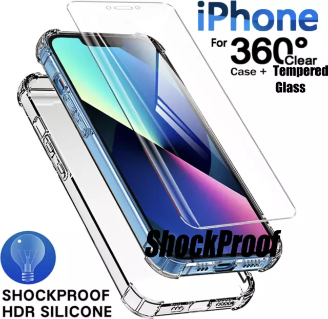 CLEAR Shockproof Case For iPhone 14 7 8 XR XS 11 13 PRO MAX 12 PRO MAX Silicone