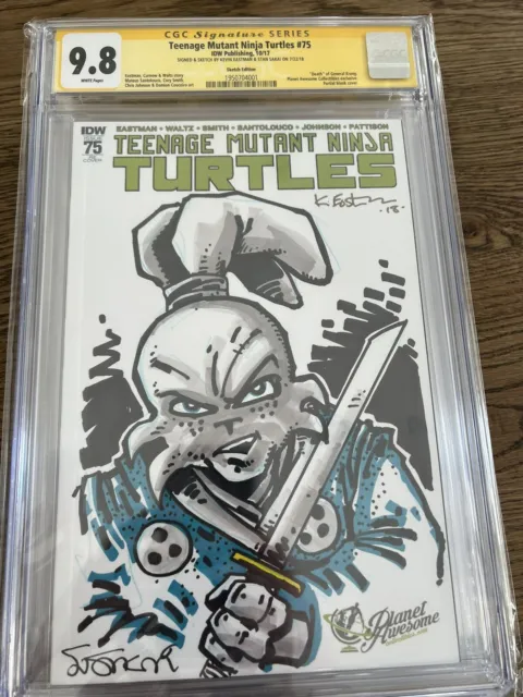 teenage mutant ninja turtles 1 IDW sketch Eastman and Sakai SS CGC 9.8