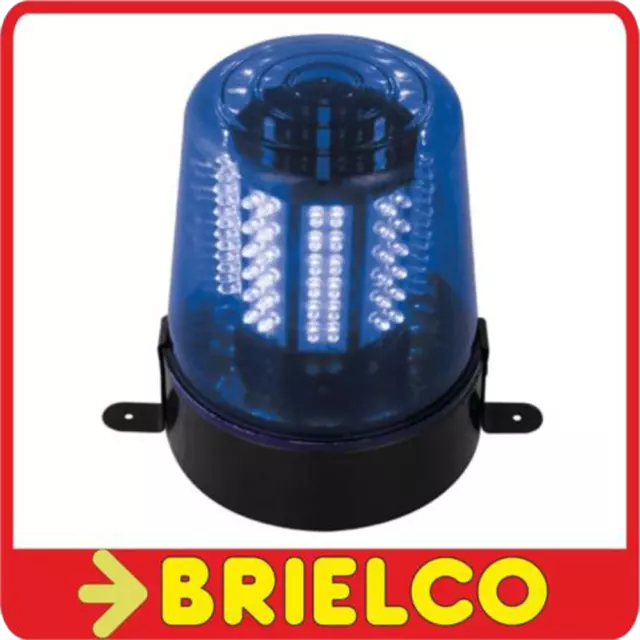 Luz Rotativa Azul Pirulo 108 Leds Alimentacion 12Vdc Y Alimentador 220Vac Bd3725