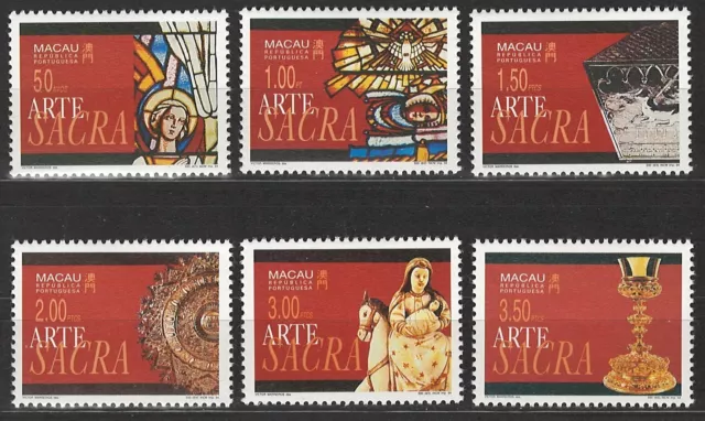 Macau, 1994, postfr.., Religiöse Kunst, MiNr.  779-784 Sa.