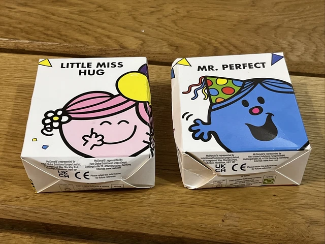 McDonalds Happy Meal toys - Mr Men - Mr Perfect and Little Miss Hug