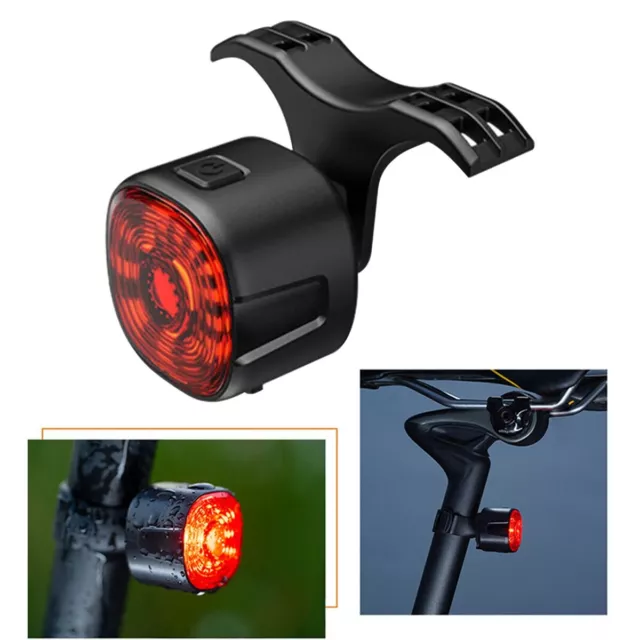 Mountain Bike Cycling LED Tail Light USB Rechargeable Bicycle Brake Rear Light